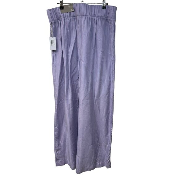 Soft Surroundings Wide Leg Pants Purple Lavender Flowy Full Length NWT Medium - Picture 8 of 10